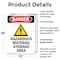 Signmission GHS Hazardous Material Danger Sign, Plastic, 12in W x 18in L, 2PK OS-2PACK-DS-P-1218-V-2024 - alternate 3